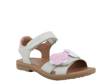Bardzo lekkie sandały dla dziewczynki Primigi z różowymi kwiatuszkami