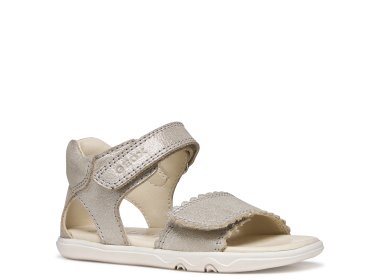 GEOX lekkie i elastyczne otwarte sandałki barefoot B Sandal Steppieup Beige