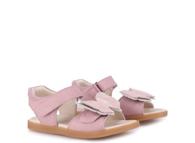 Emel dziewczęce różowe sandały Nicea z motylem
