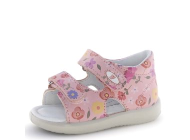 Naturino Falcotto Sandałki dla dziewczynki New River Pink w kwiatki