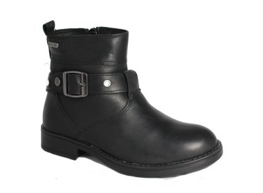 Geox lekko ocieplane czarne kozaki dla dziewczynki J SOFIA B ABX A