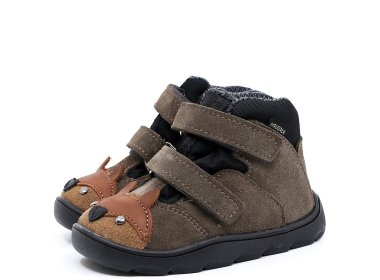 Ocieplane trzewiki Mrugała Neko Barefoot Fox Grey membraną Te-Por