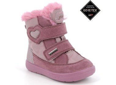 Dziewczęce różowe buty zimowe PRIMIGI z membraną GoreTex