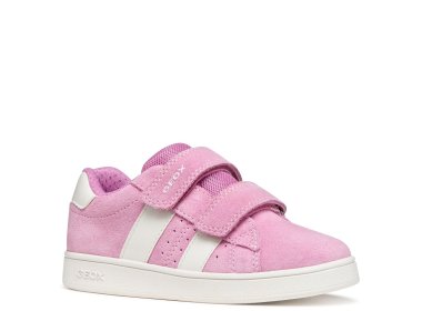 Geox skórzane sneakersy dziewczęce J Eclyper DK Pink / White
