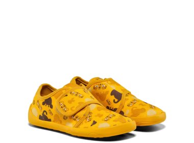Affenzahn lekkie kapcie barefoot Slipper Cotton Movy Tiger Yellow