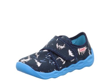 Superfit chłopięce kapcie szkolne BUBBLE Blau / Mehrfarbig