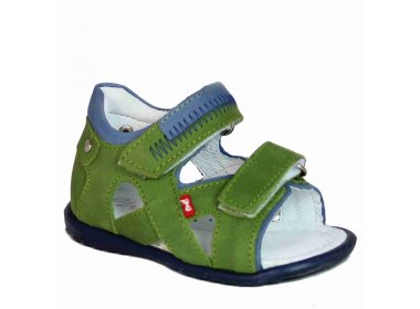 Emel zielone skórzane sandałki Roczki E 2086-10