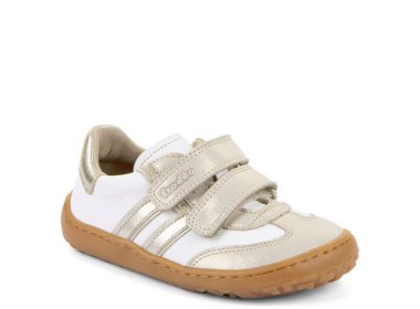 Froddo Barefoot skórzane buty sportowe F-Motion White / Gold