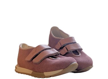 Emel skórzane wrzosowe półbuty dziewczęce