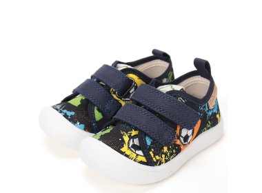 DD Step lekkie granatowe tenisówki barefoot w piłki