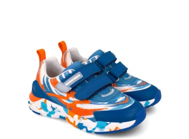 Biomecanics lekkie niebiesko-pomarańczowe buty sportowe
