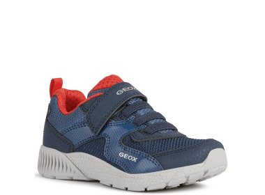 Geox Sneakersy dla chłopca J Sveth B. A Navy / Red