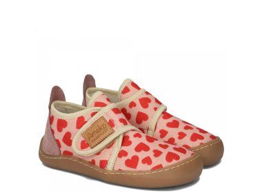 Dziewczęce kapcie barefoot Ameko PIKO Hearts