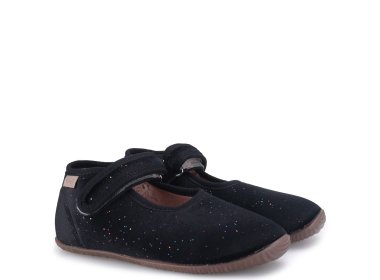 Emel Kapcie barefoot dla dzieci czarne z brokatem