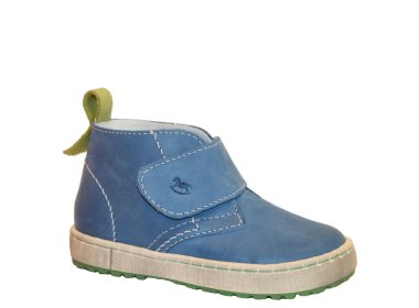 Emel skórzane niebieskie trzewiki zapinane na jeden rzep E 2470-10