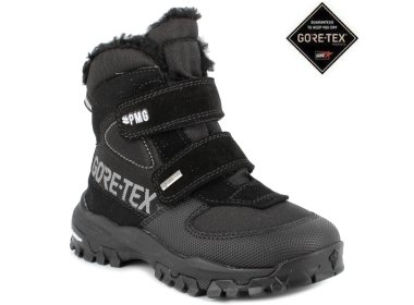Czarne buty zimowe PRIMIGI Michelin z membraną GoreTex