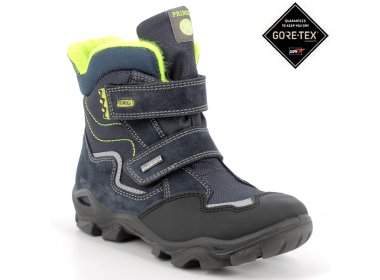 PRIMIGI granatowo-zielone buty zimowe z membraną GoreTex