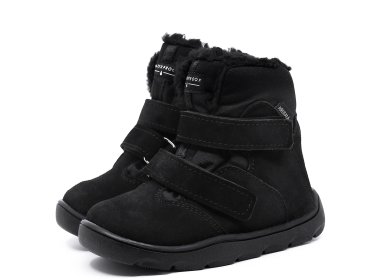 Buty dla dzieci barefoot zimowe Mrugała TAMI Black z membraną Te-Por