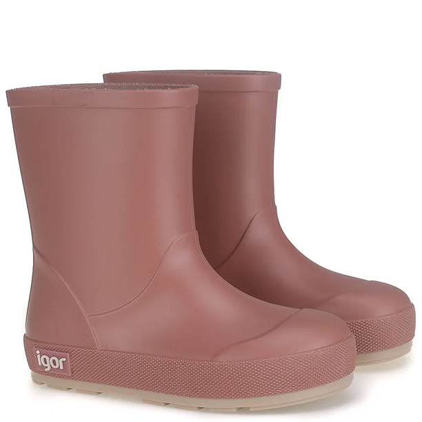 Emel różowe kauczukowe kalosze barefoot IGOR YOGI DK Rosa/Dusty Pink