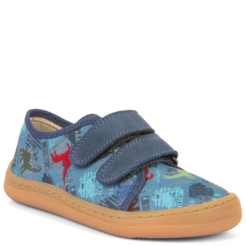 Froddo tenisówki Barefoot w dinozaury Canvas Dark Denim