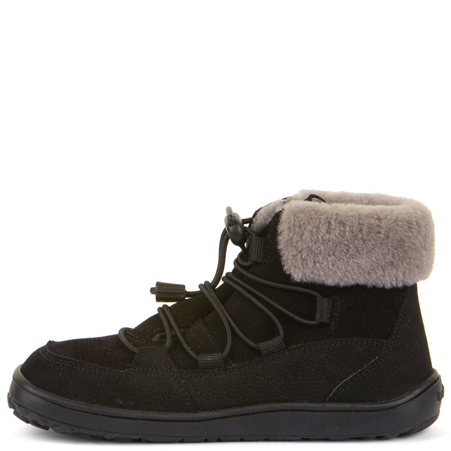 Froddo Wodoodporne zimowe Trzewiki Barefoot Up Furry Tex Black - obrazek 3