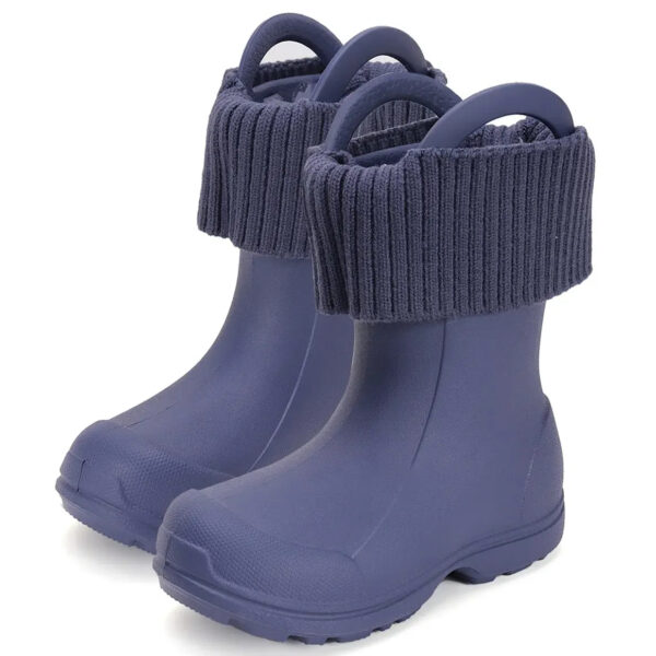 DD Step lekkie i elastyczne ocieplane kalosze Royal Blue