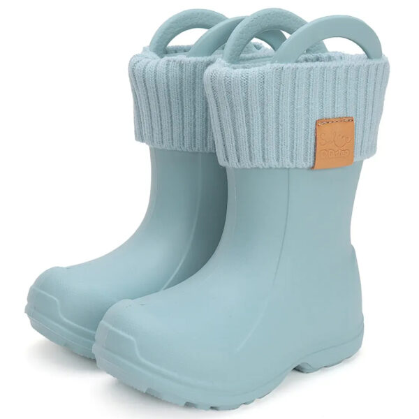 DD Step lekkie i elastyczne ocieplane kalosze Sea Green