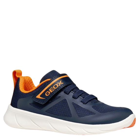 Geox Sneakersy buty sportowe Barefoot J Foot-run Boy Navy/Orange