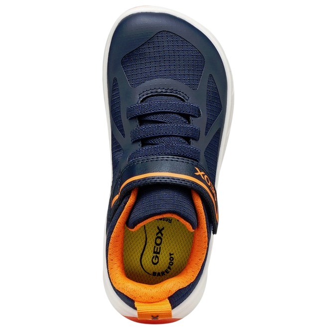 Geox Sneakersy buty sportowe Barefoot J Foot-run Boy Navy/Orange - obrazek 4