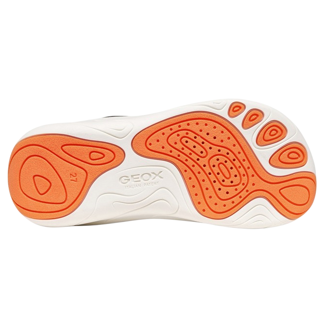 Geox Sneakersy buty sportowe Barefoot J Foot-run Boy Navy/Orange - obrazek 5