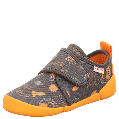 Kapcie dziecięce Superfit Venti 1-006700-2010 szare w kosmiczne wzory