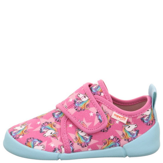 Kapcie Dziecięce Superfit Venti 1-006700-5520 Pink/Mehrfarbig – Kapcie Barefoot do Przedszkola i Szkoły - obrazek 3