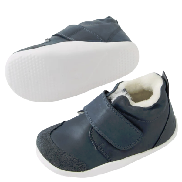 Ocieplane trzewiki dziecięce Bobux Rover Arctic Navy 512601 z wełną merino