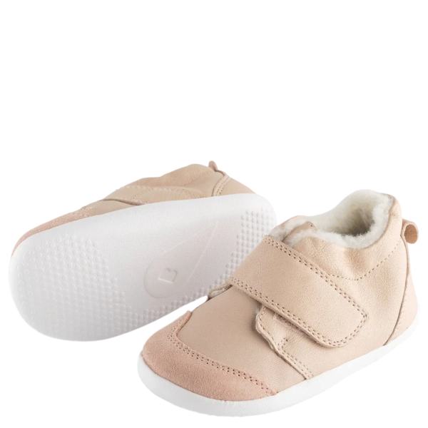Ocieplane trzewiki dziecięce Bobux Rover Arctic Cameo Rose 512608 z wełną merino