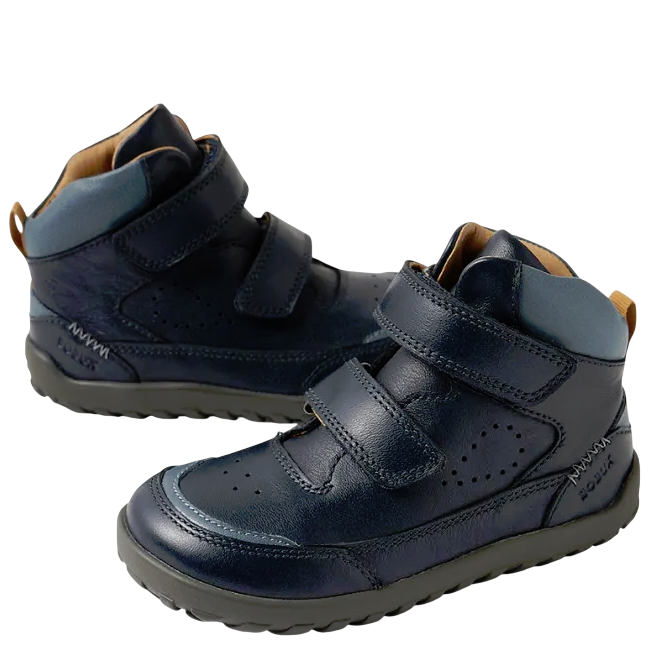 Trzewiki Dziecięce Bobux Alpha Axis granatowe – Skórzane Buty Barefoot