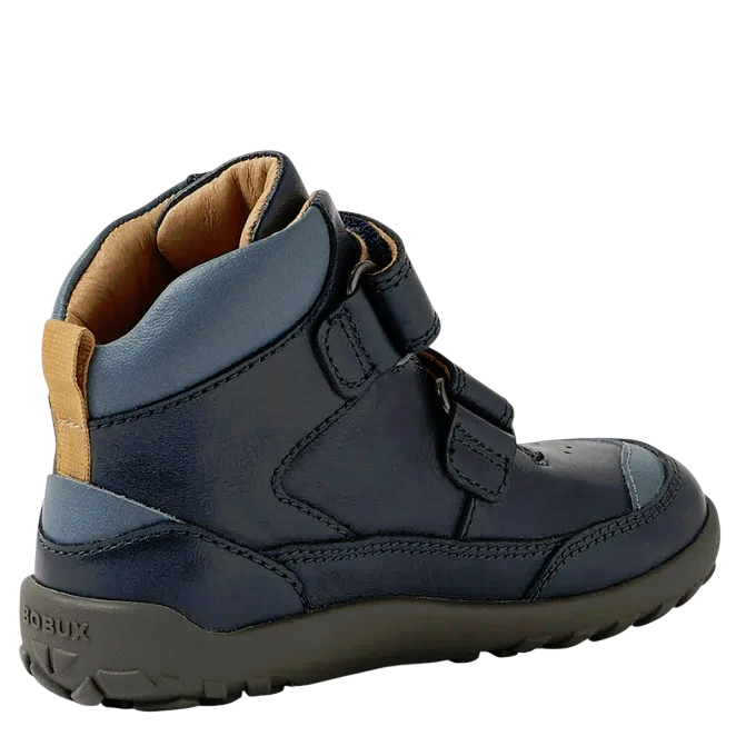 Trzewiki Dziecięce Bobux Alpha Axis granatowe – Skórzane Buty Barefoot - obrazek 4