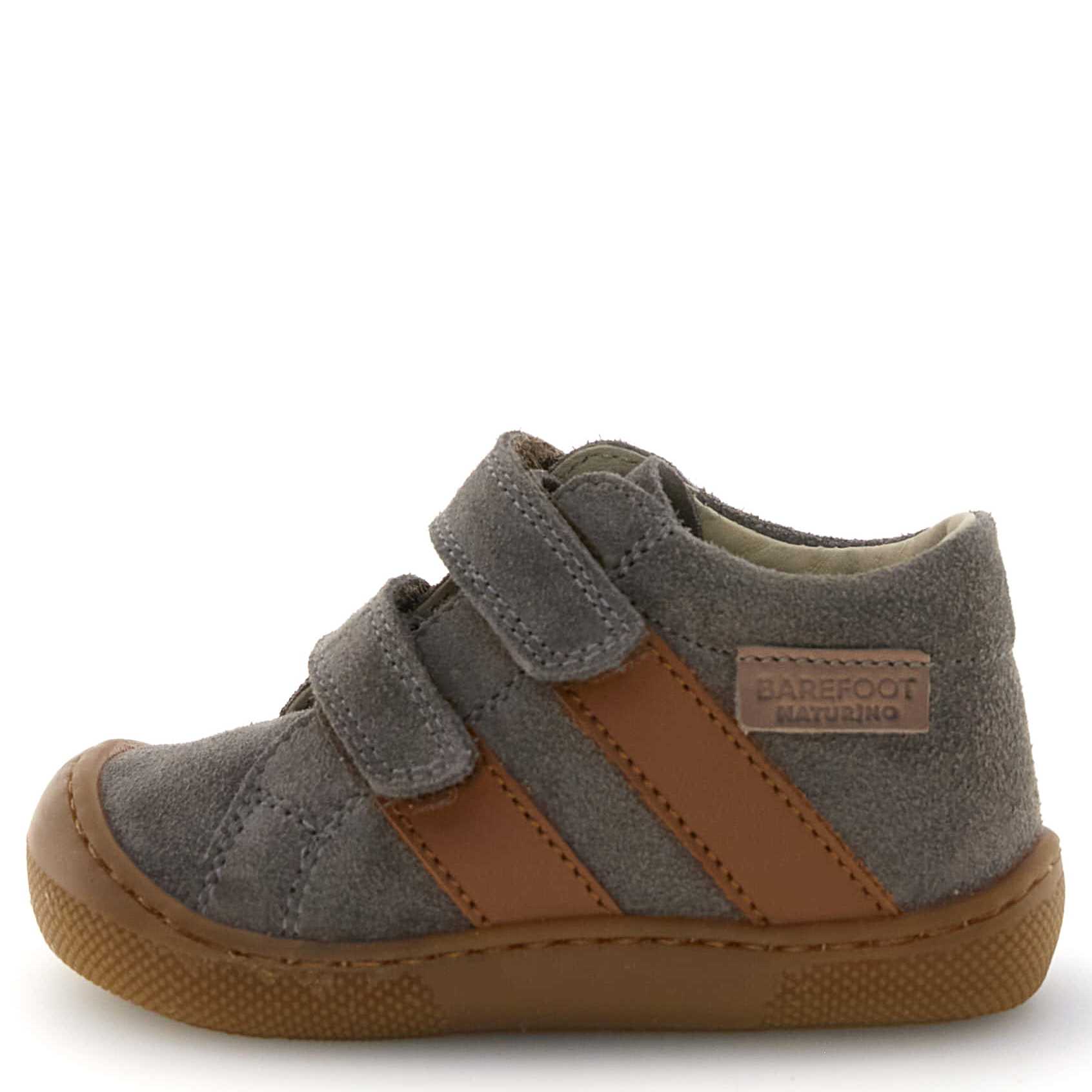 Dziecięce półbuty skórzane Naturino Sabby Barefoot 0012019027.02.4D51 w kolorze Mud Cognac