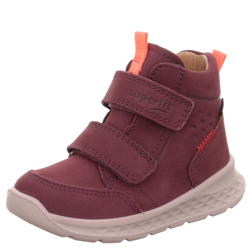 Czerwone ocieplane trzewiki dziecięce Superfit Breeze 1-000367-5020 z membraną Gore-Tex