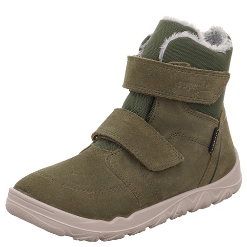 Śniegowce Dziecięce Superfit Walderi Grun 1-000912-7000 – Zimowe Buty Barefoot z Membraną Sympatex