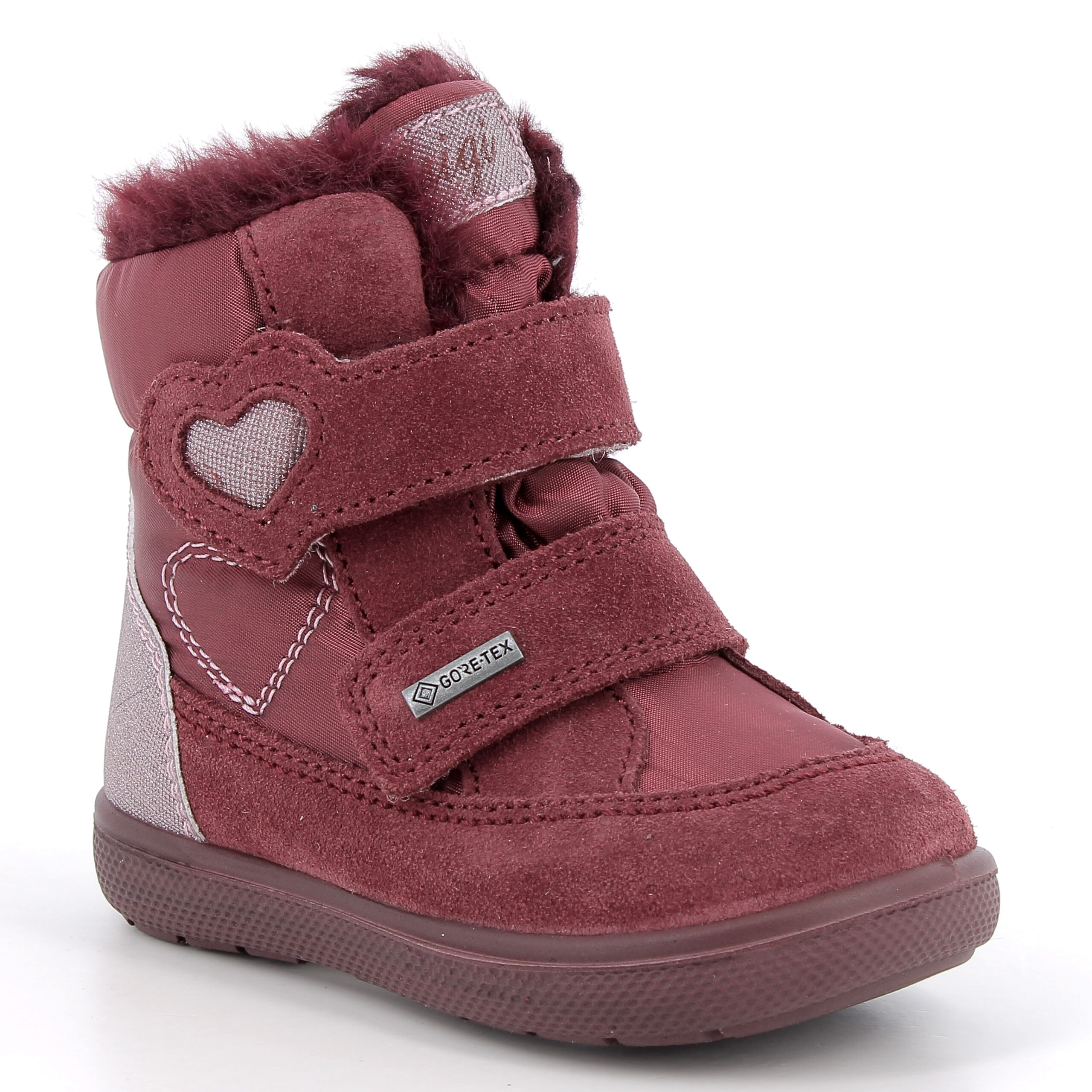 Śniegowce Dziecięce Primigi Gore-Tex 2350022 Bordowy – Zimowe Buty Ocieplane z Serduszkiem