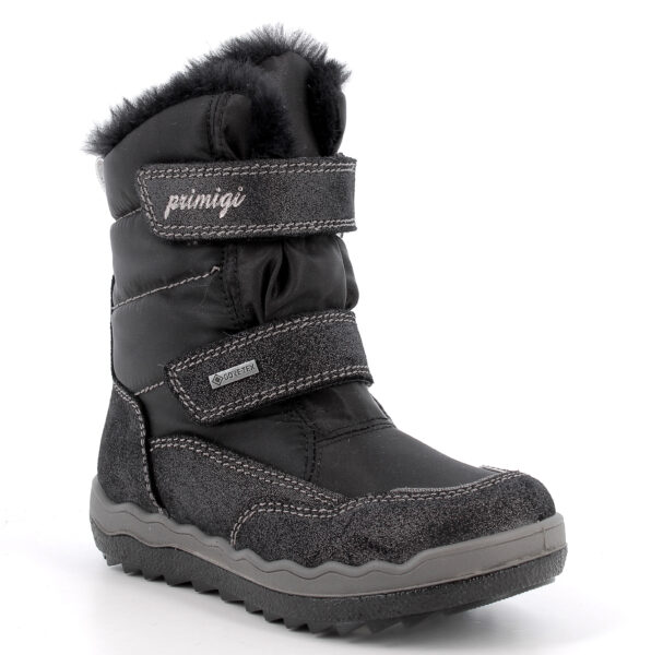 Czarne ocieplane śniegowce dziecięce Primigi 2381000 z membraną Gore-Tex