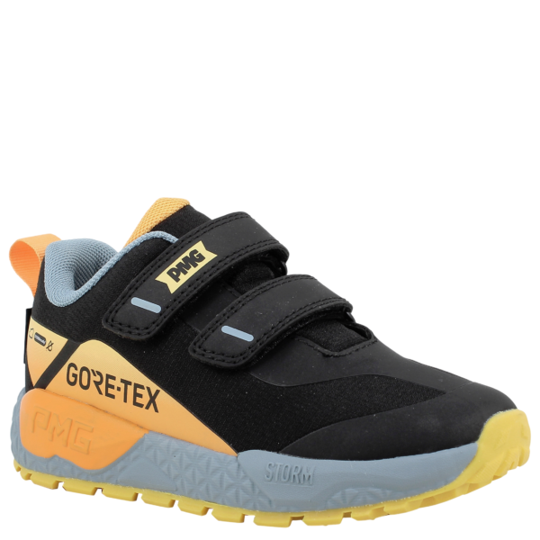 Czarno-żółte buty sportowe dziecięce Primigi 2419244 Gore-Tex Nero Giallo
