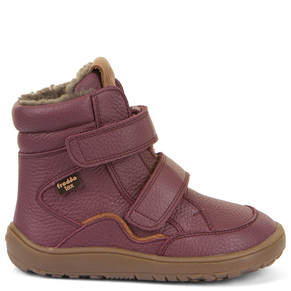 Śniegowce Dziecięce Froddo Barefoot Tex Wool G3160246-6 Bordowe z Membraną i Wełną - obrazek 2