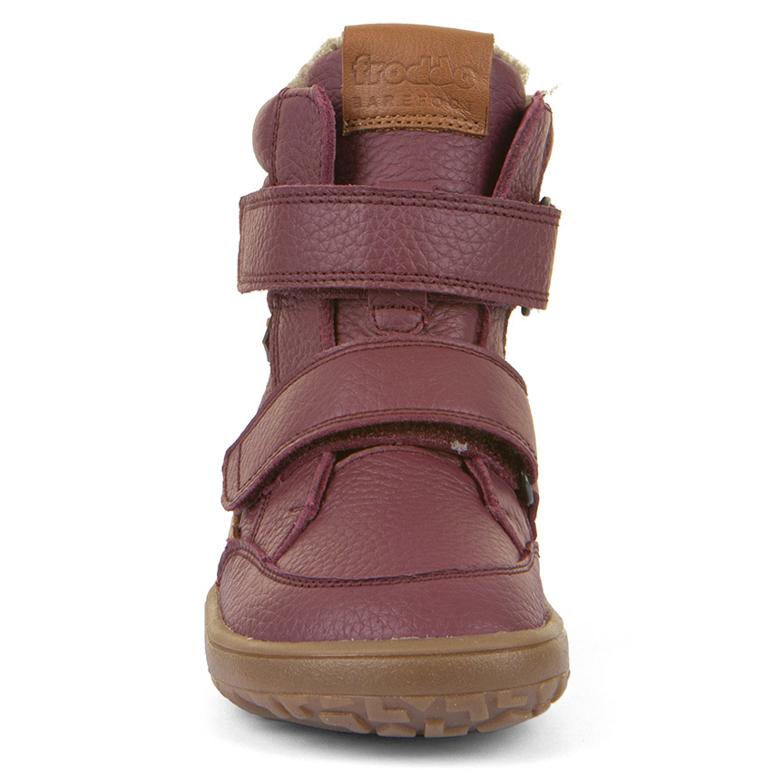 Śniegowce Dziecięce Froddo Barefoot Tex Wool G3160246-6 Bordowe z Membraną i Wełną - obrazek 4