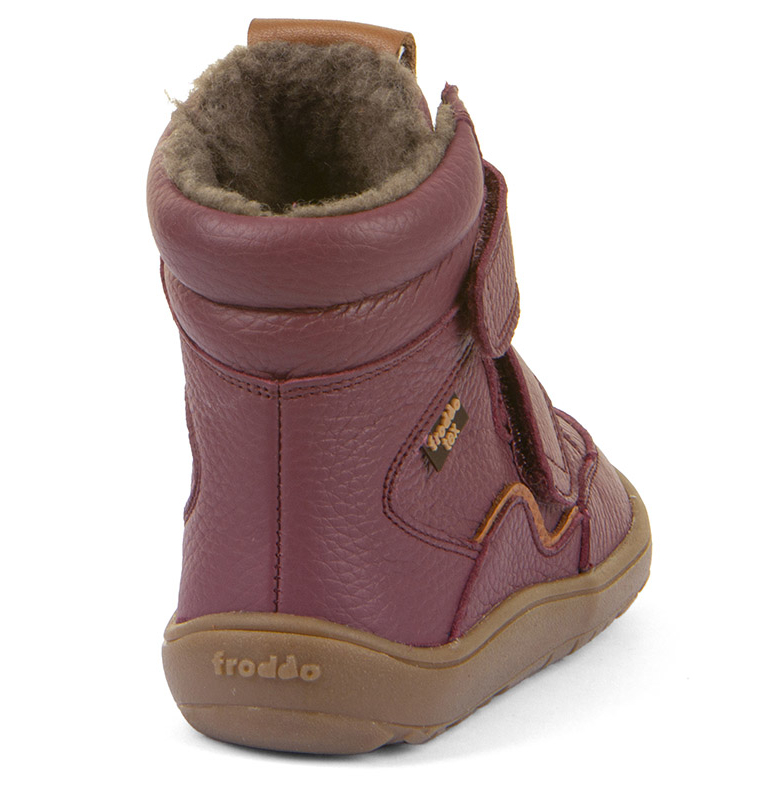 Śniegowce Dziecięce Froddo Barefoot Tex Wool G3160246-6 Bordowe z Membraną i Wełną - obrazek 5