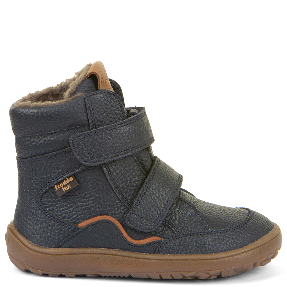 Śniegowce Dziecięce Froddo Barefoot Tex Wool G3160246 Dark Blue z Membraną i Wełną - obrazek 2