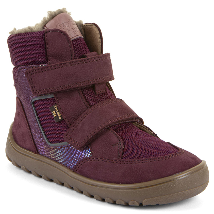 Śniegowce Dziecięce Froddo Barefoot Up Hill Wool G3160262-11 Bordowe z Membraną i Wełną