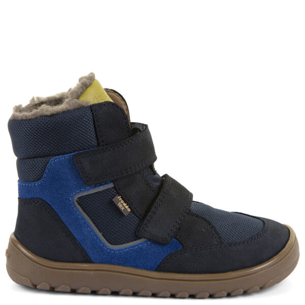 Śniegowce Dziecięce Froddo Barefoot Up Hill Wool G3160262 Granatowe z Membraną i Wełną