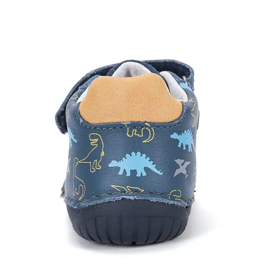 Półbuty Skórzane DD Step Barefoot Royal Blue S070-62594B – Niebieskie Buty z Dinozaurami - obrazek 3
