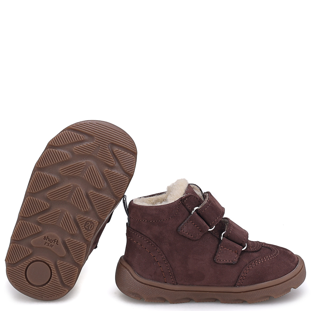 Zimowe buty Dziecięce Emel Kodiak Barefoot Brązowe EV 2725D-7 – Ocieplane Wełną z Membraną Te-Por - obrazek 4